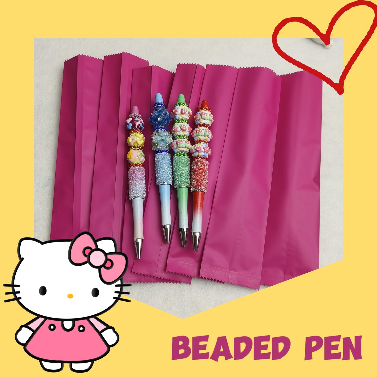 Luxury beads mix pen(free beads)
